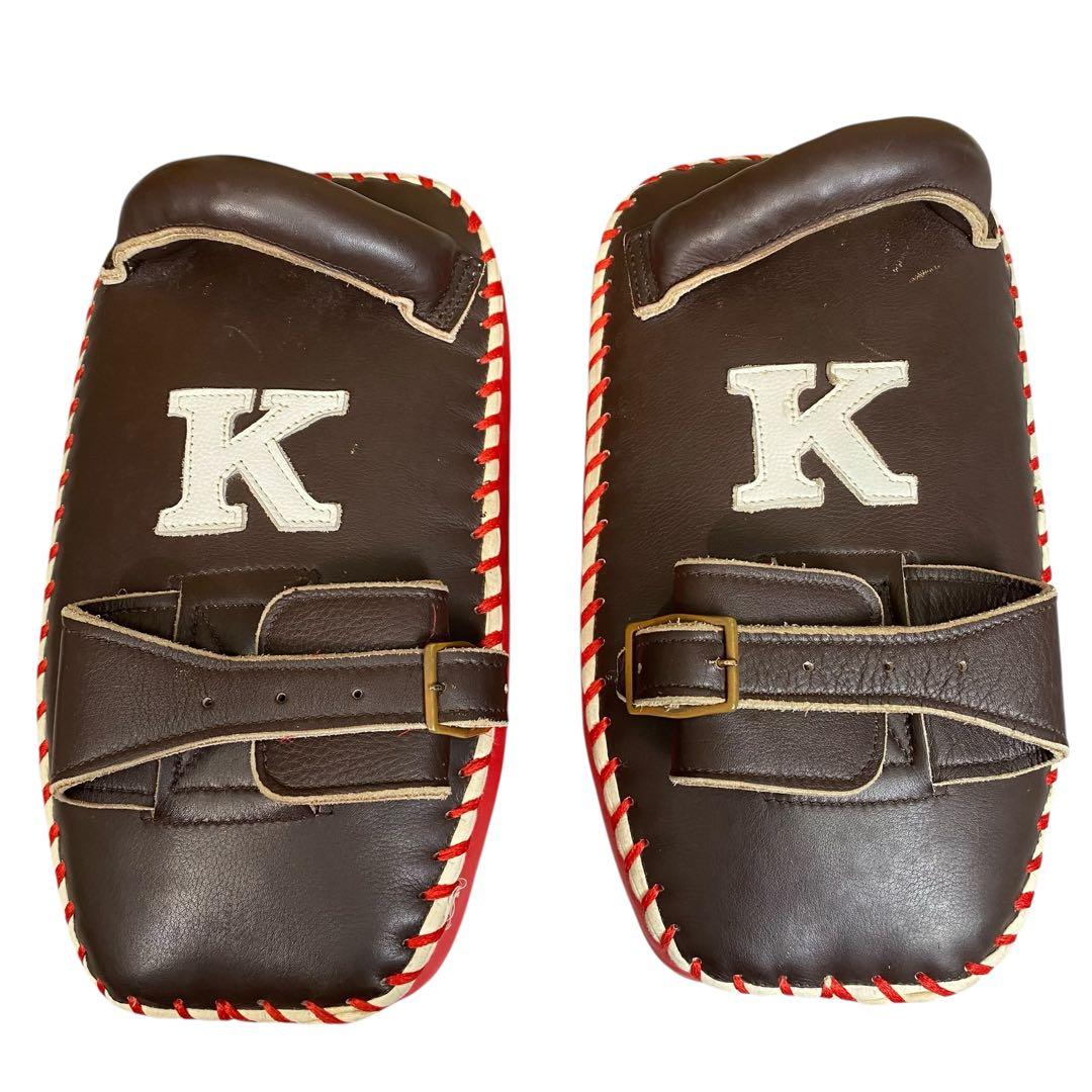 【希少】K キックミット レザー ブラウン プロ仕様