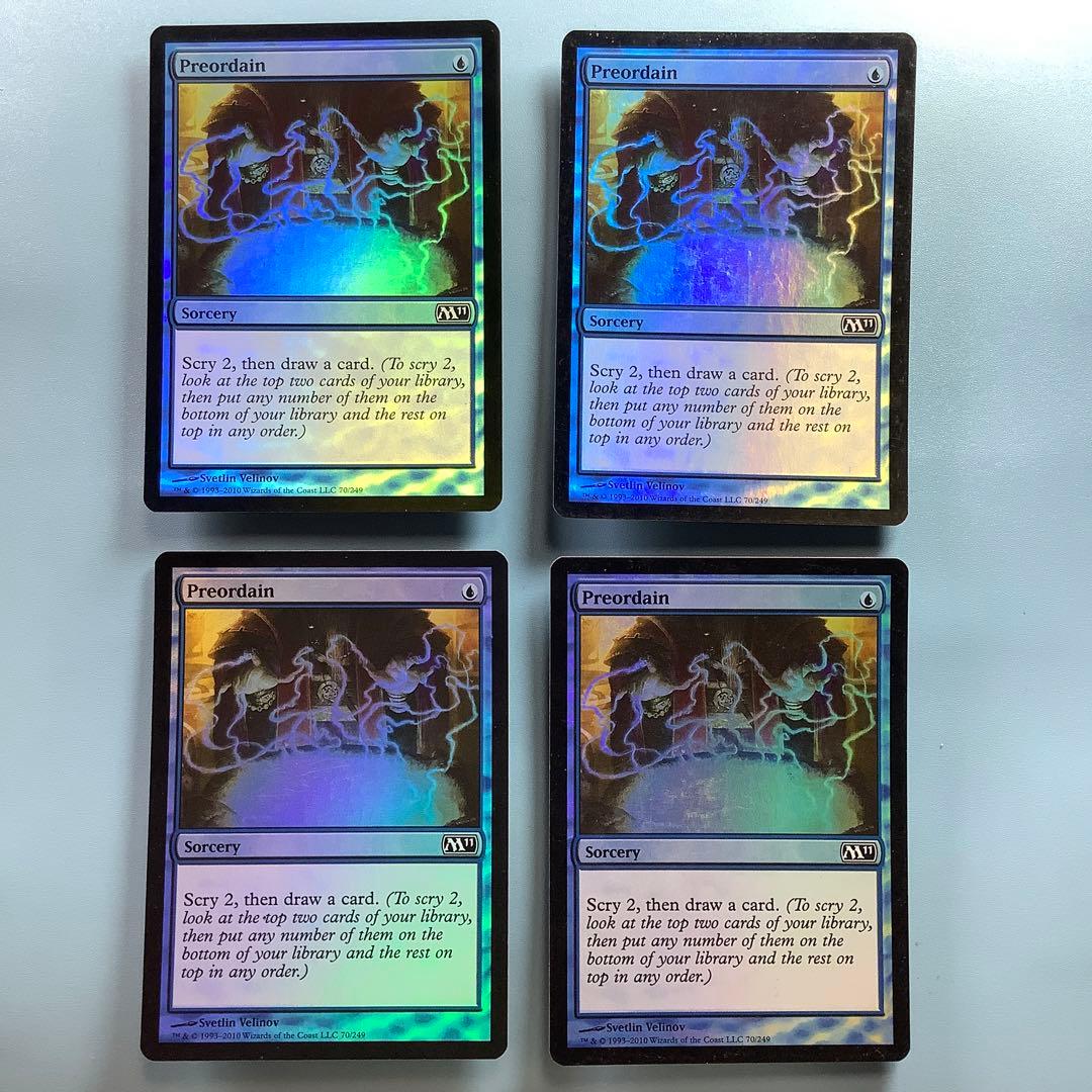 定業/Preordain  M11英語foil 4枚セット