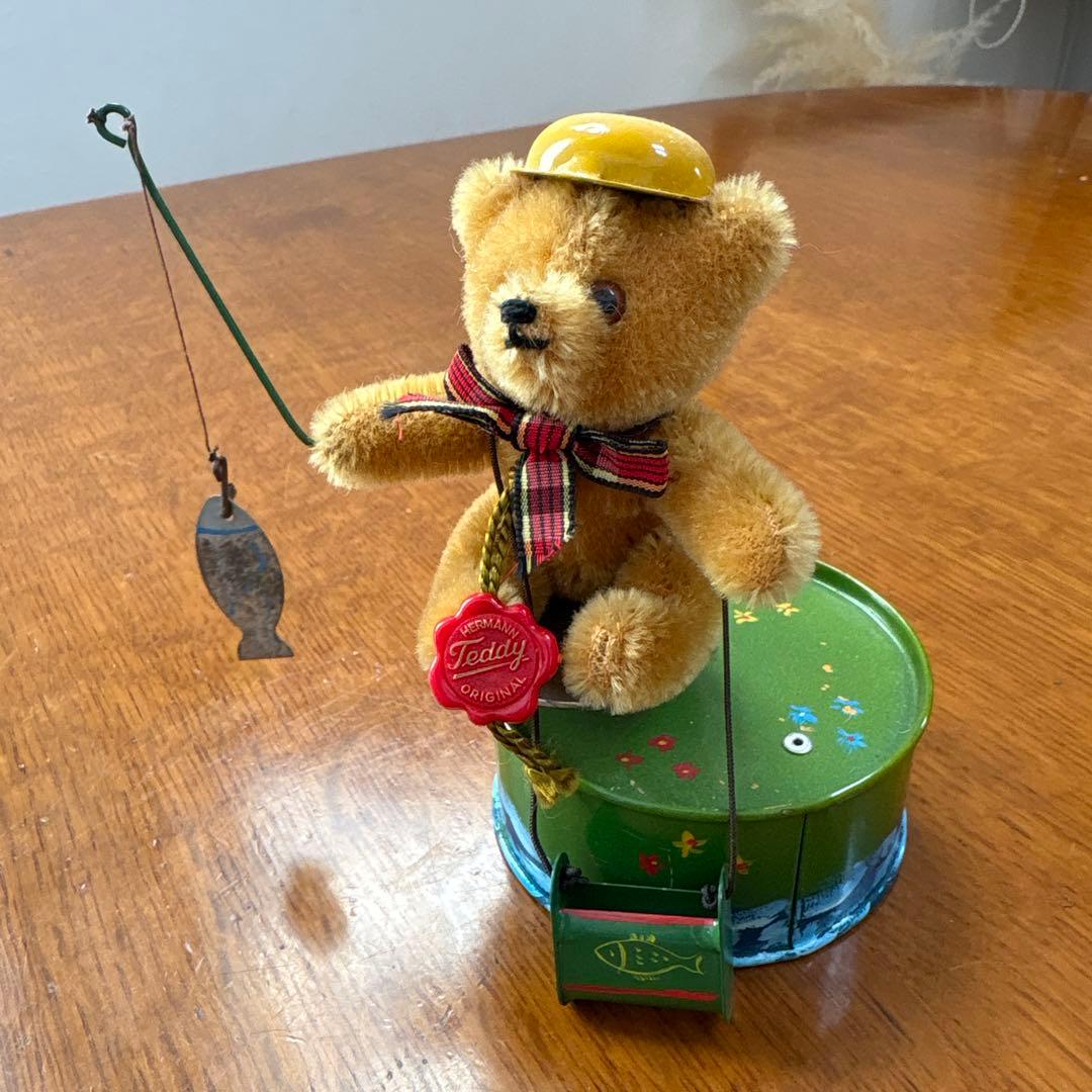 おもちゃ／ブリキ玩具 ／Hermannテディベア ティントイ/オルゴール