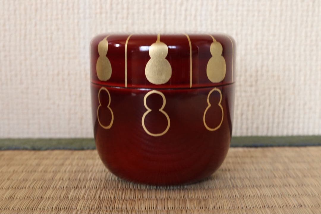 中村宗哲作 千瓢蒔絵大棗 宗完 書付 花押 共箱