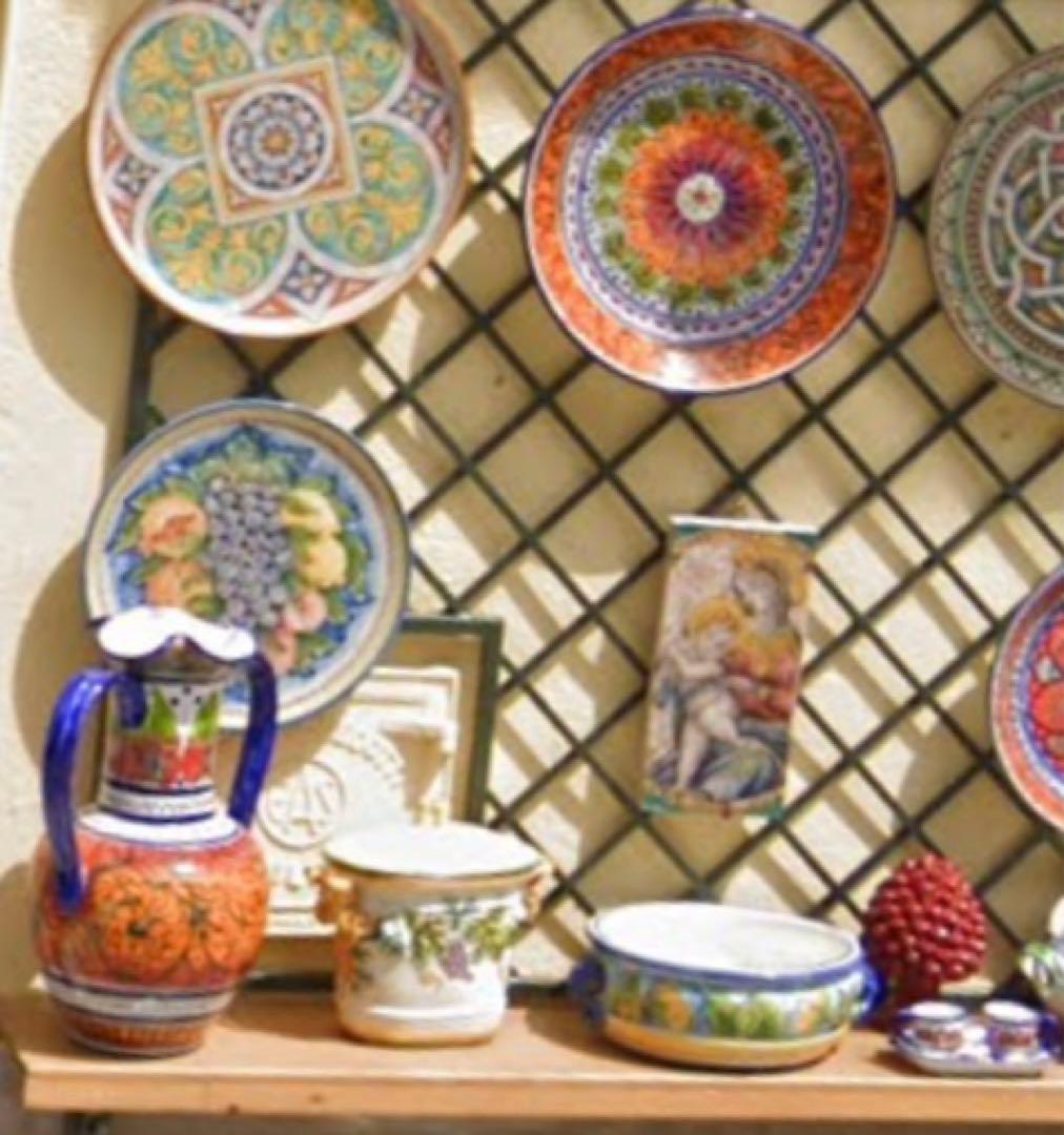 ceramica LAMAGAハンドペイントヴィンテージピッチャー