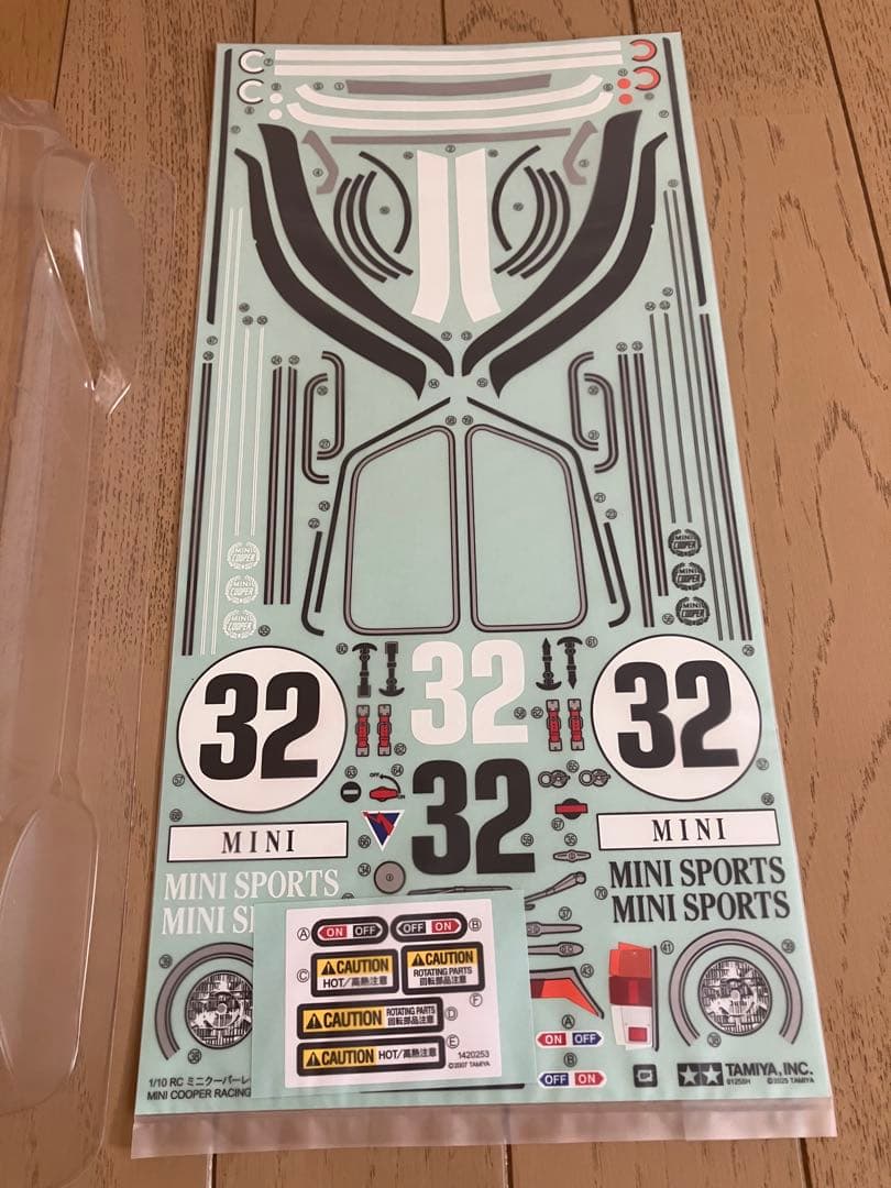 タミヤ 1/10 ミニクーパー レーシング ボディ ステッカー