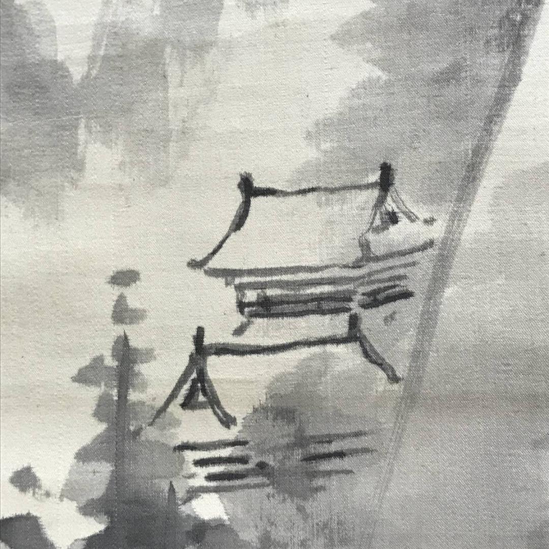 【真作】日根野対山/長夏雲煙/夏山山水図/山水図/掛軸/名家伝来/AC-683