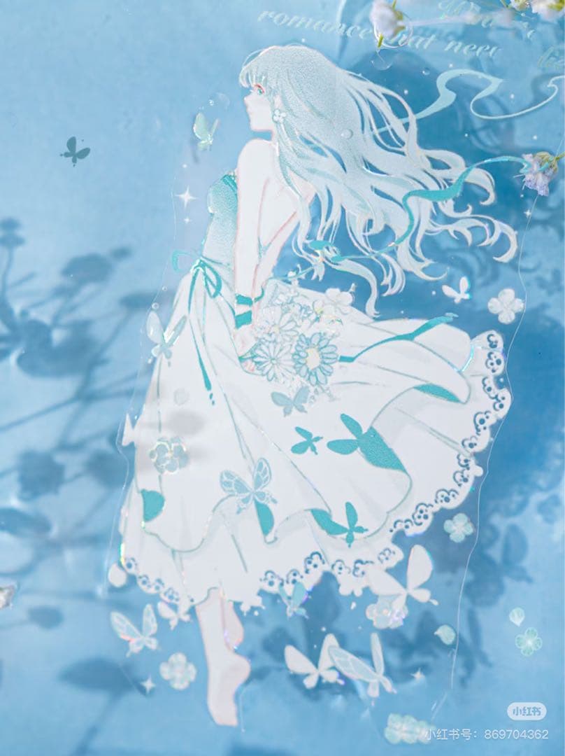 【8461】海外　マステ　5m巻売り　貝殻光マスキングテープ