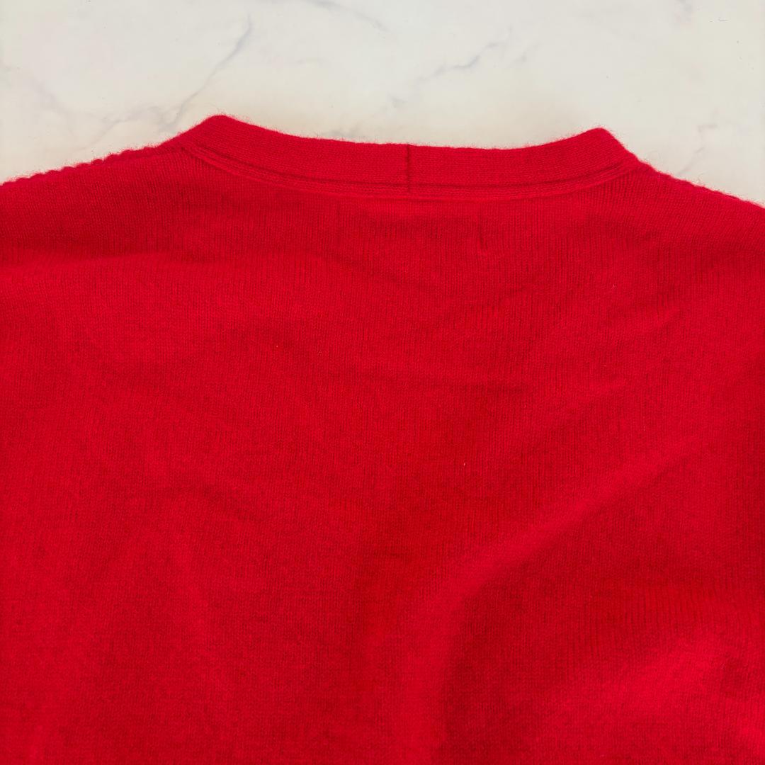 YVES SAINT LAURENT カーディガン 赤 L（D106）