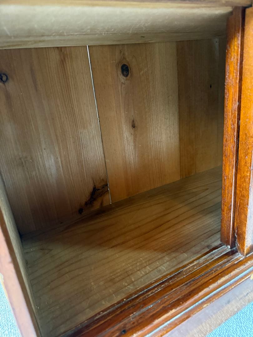 アンティーク 戦前 昭和初期 無垢木製 ライティングビューロー 折畳書斎机