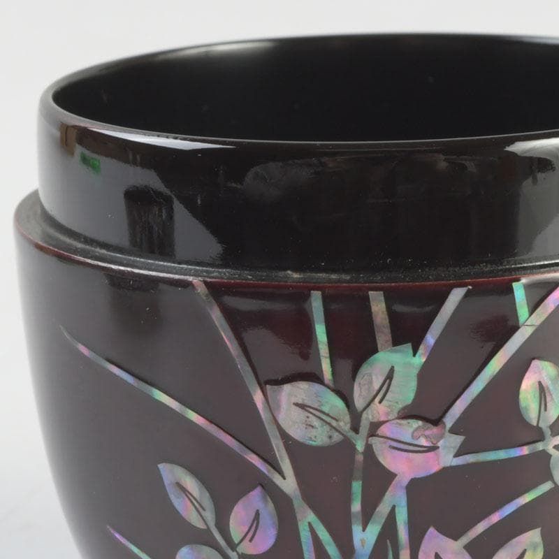 茶道具　螺鈿装飾　草蒔絵　棗　時代箱　V　9673