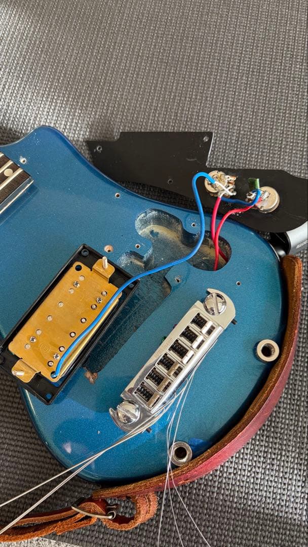 改造済/キズ有り Hofner Shorty ミニギター Gretsch風