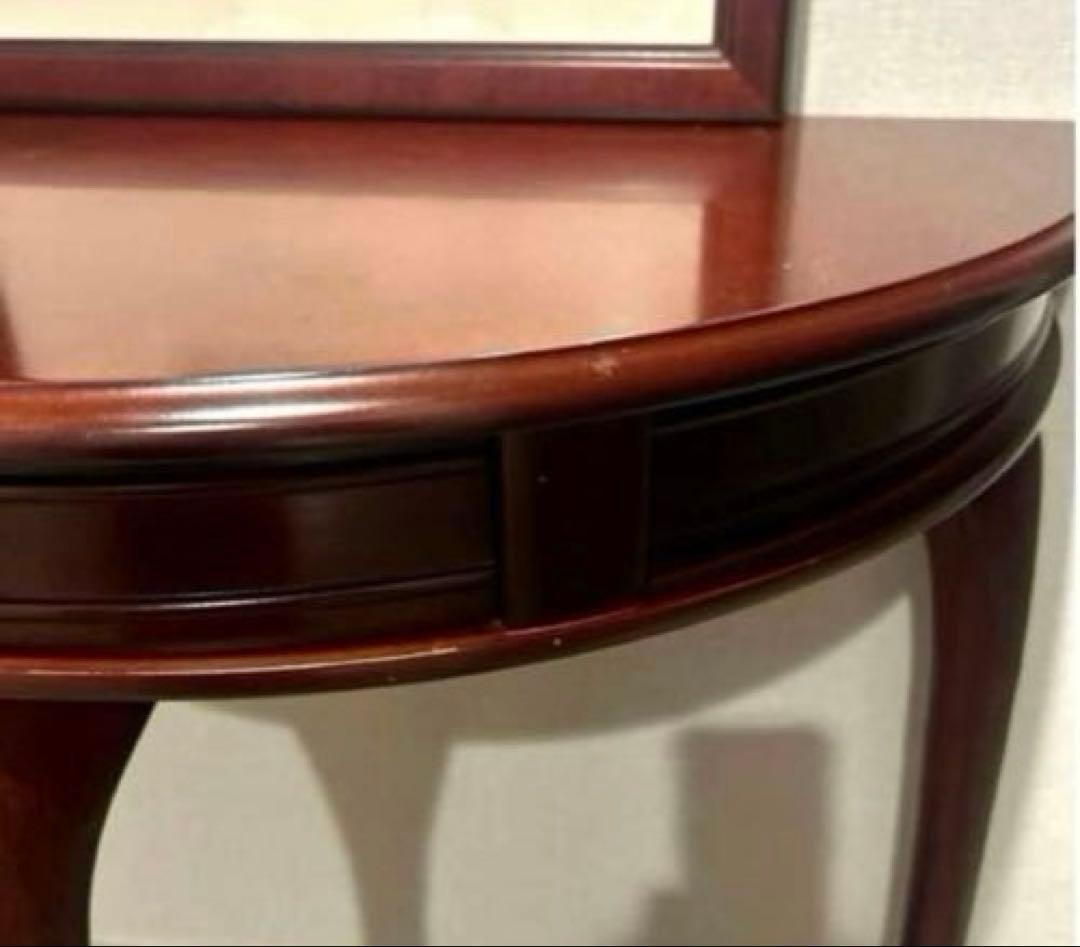 ☆高級家具☆木製ダークブラウン コンソールテーブル引き出し付