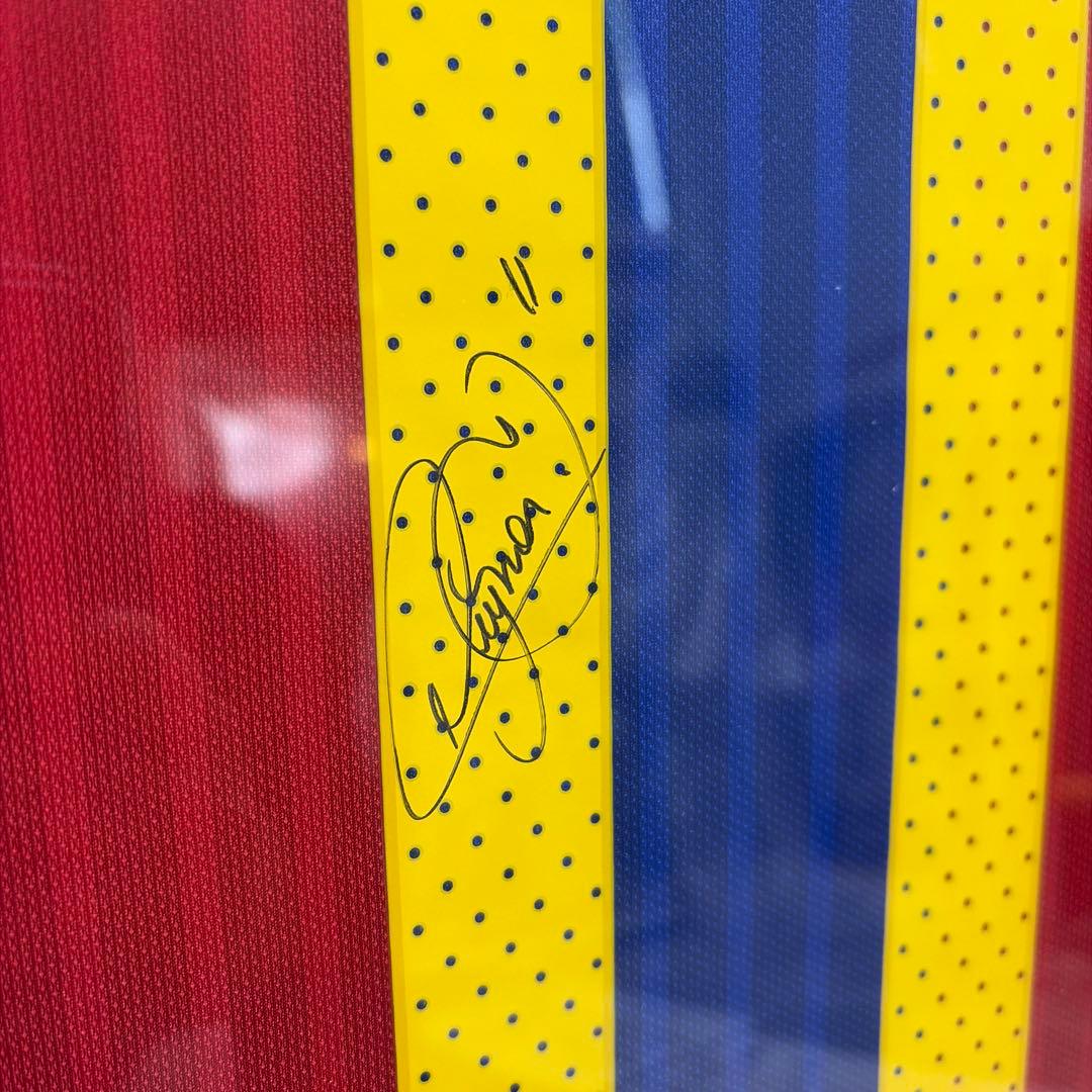 NEYMAR JR 直筆サイン入りユニフォーム ダグアウト　バルセロナ