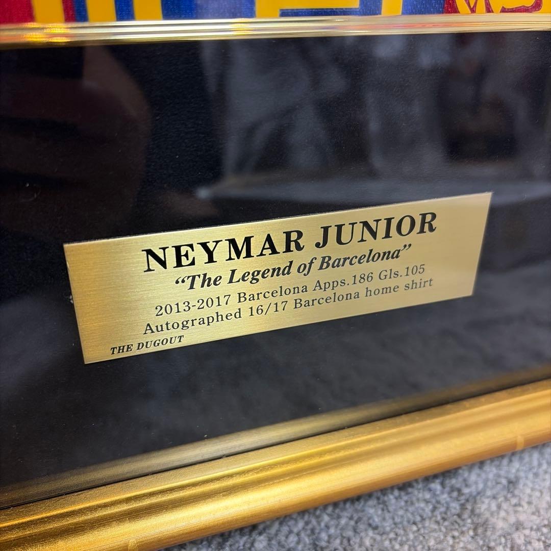 NEYMAR JR 直筆サイン入りユニフォーム ダグアウト　バルセロナ