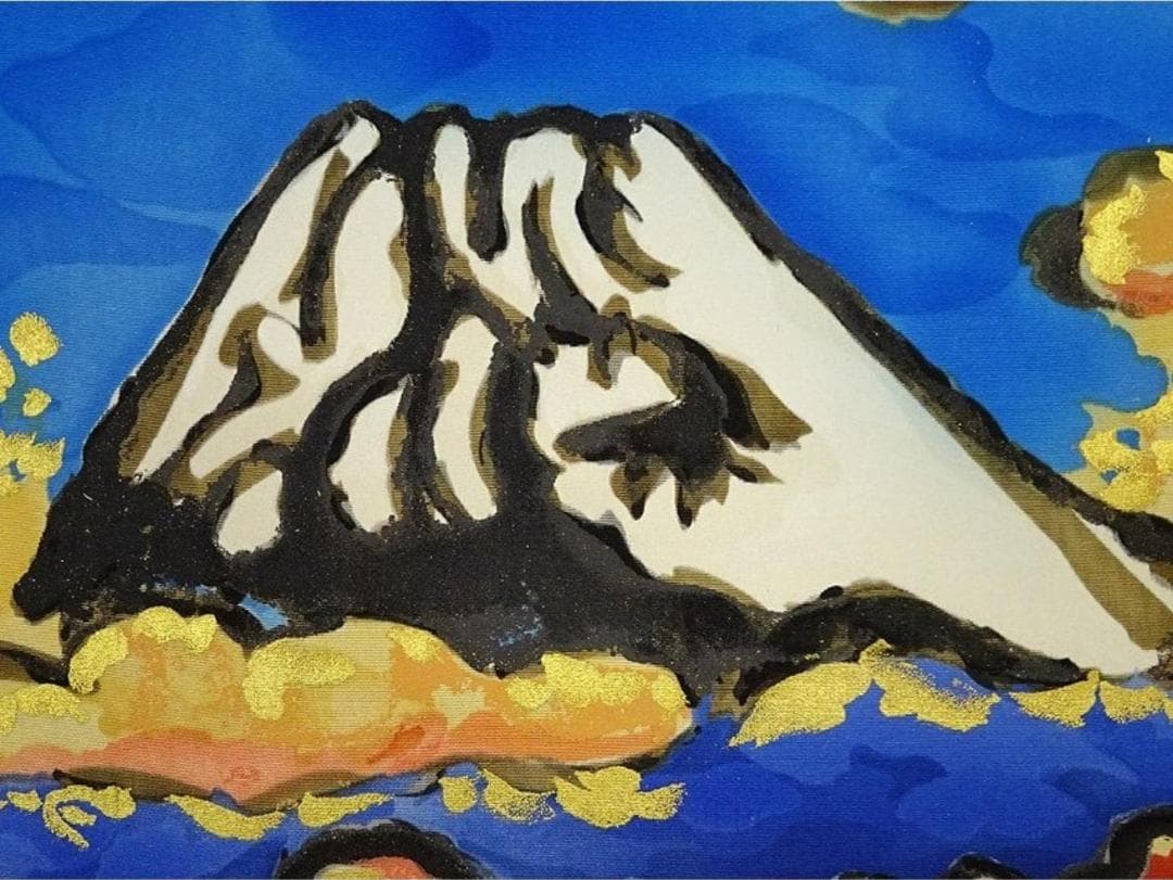 【複製】掛軸 梅原龍三郎『天地鍾秀』絹本 無地箱付 掛け軸 a07102