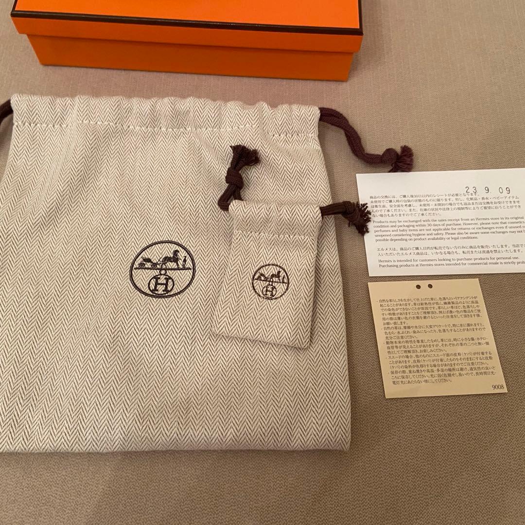 【美品】エルメス　リバーシブルレザーベルト13mm 黒/エトゥープ