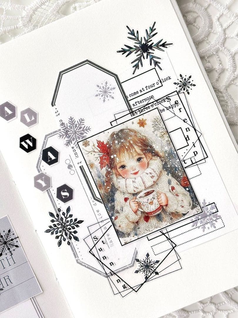 コラージュ素材　紙もの　素材紙　【2117】