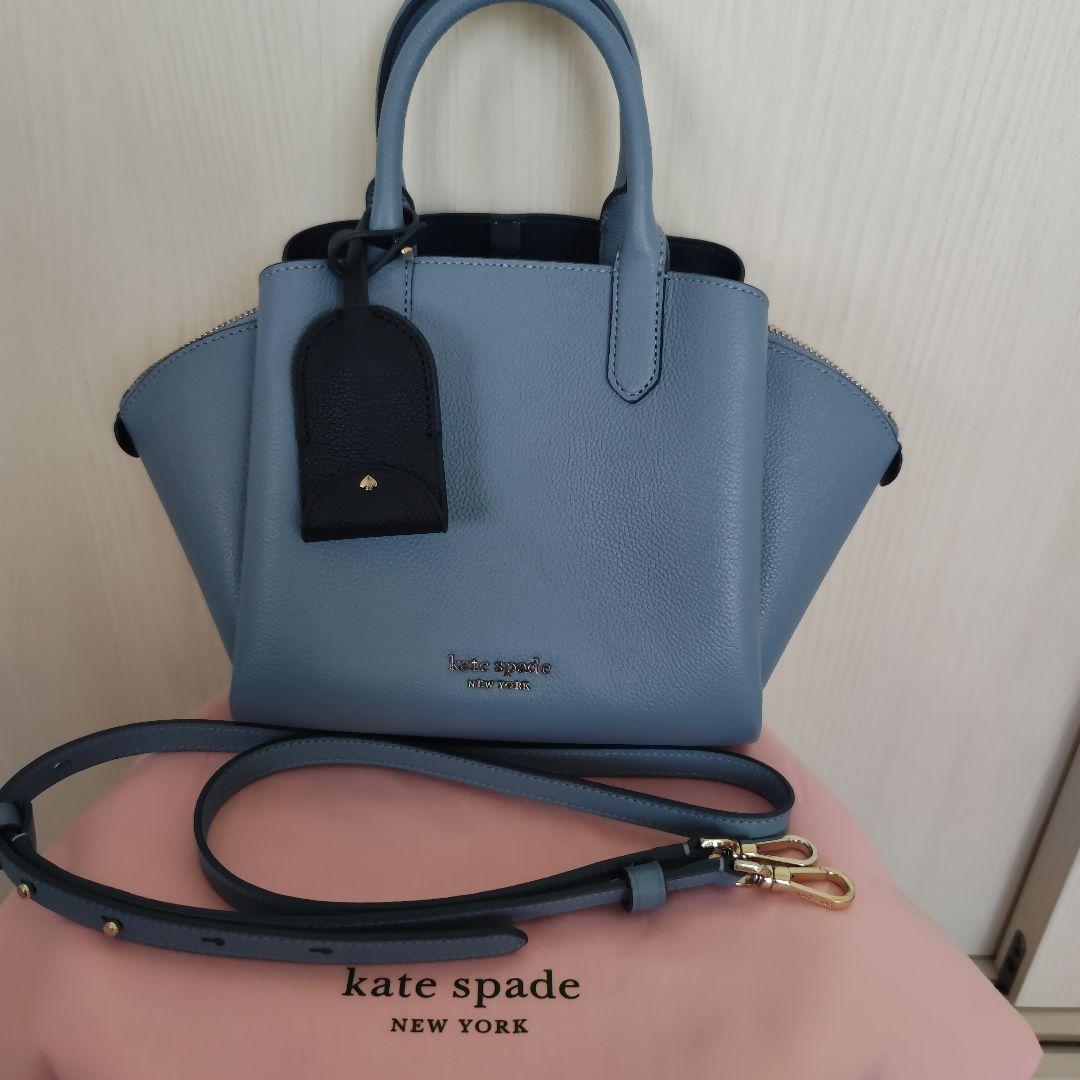 kumi　kate spade ライトブルー バッグ