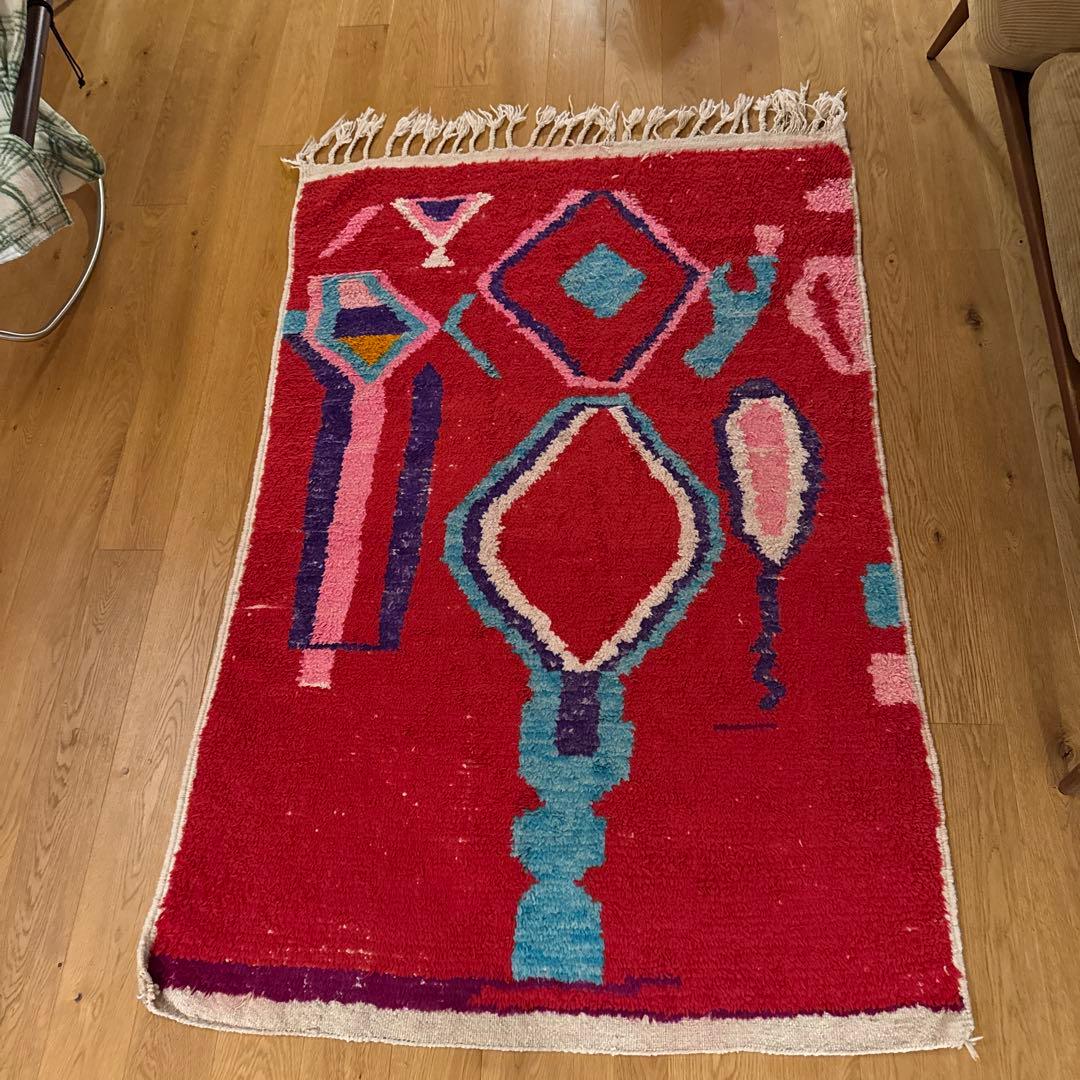 T*a様 モロッコ　ヴィンテージラグ　ブジャド 。オルネ ド フォイユで購入　ベ