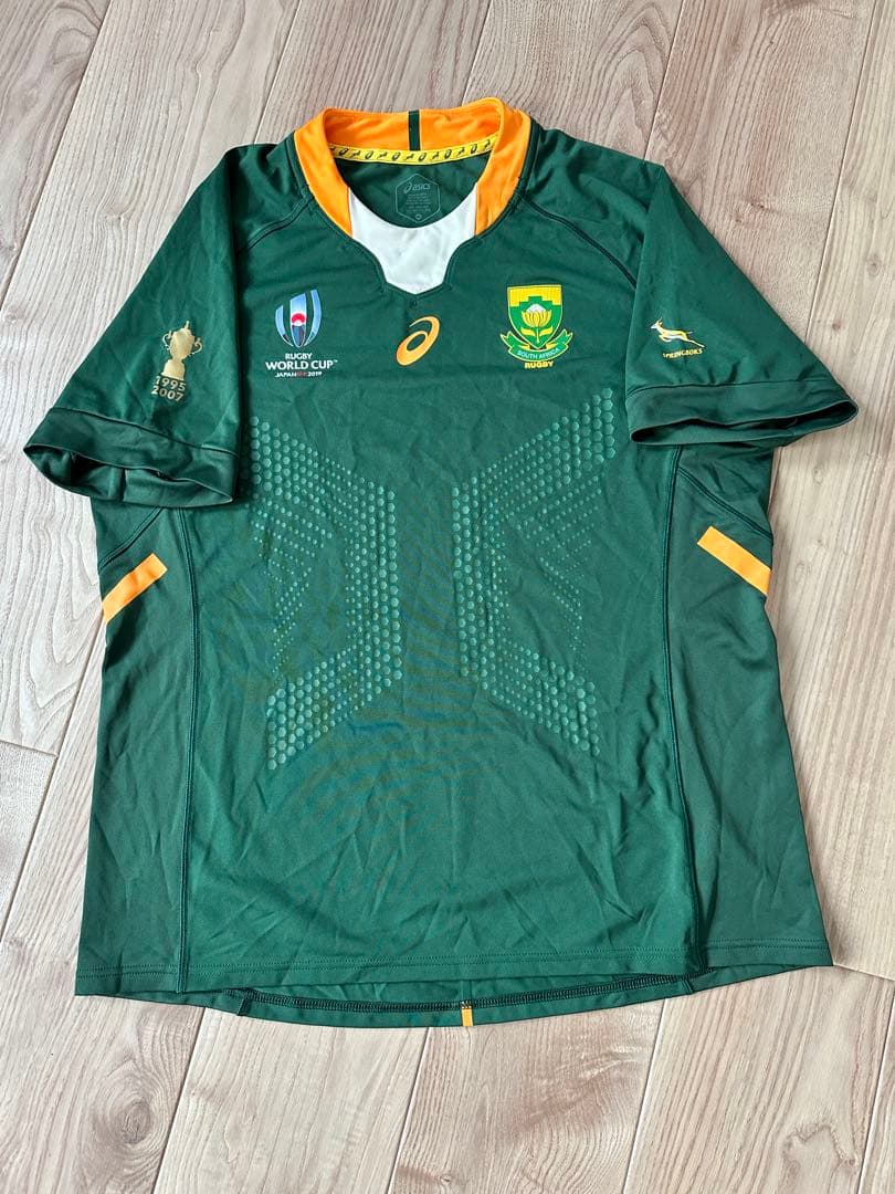 2019年ラグビーワールドカップ南アフリカ代表モデル　ジャージ（アシックス製）