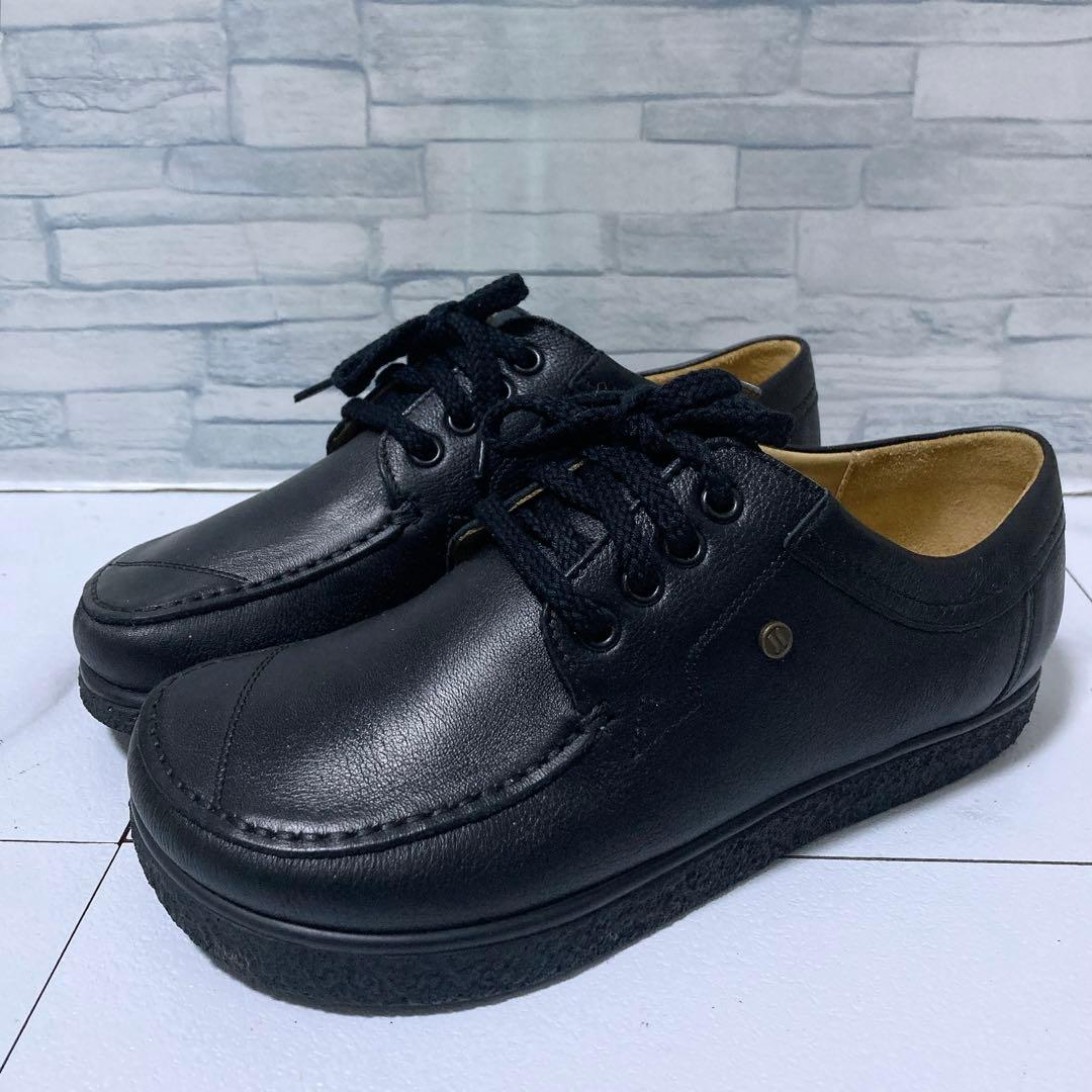 極美品 jacoform ヤコフォーム コンフォートシューズ 革靴 黒 24.5