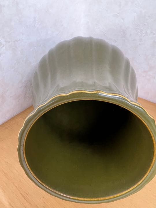 中国清乾隆年製銘茶末釉花瓶官窯唐物アンティーク古美術品　骨董コレクション江戸青磁