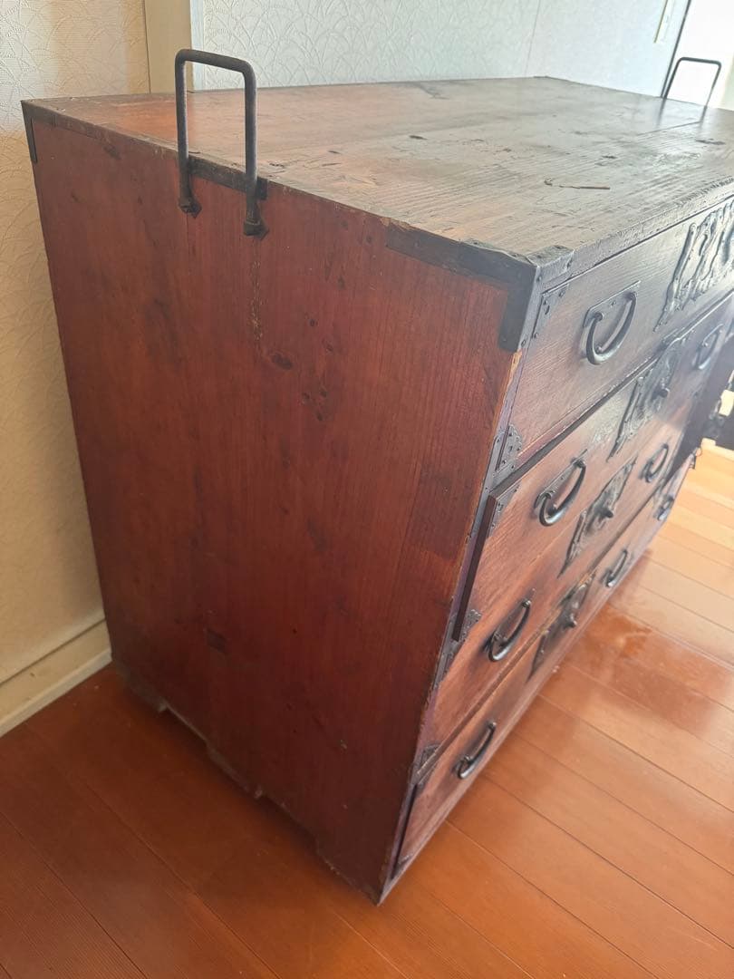 仙台箪笥　和箪笥　鍵付き　アンティーク　古道具　モダン家具　キャビネット