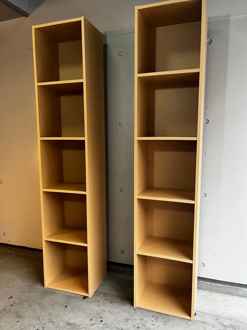 美品・廃盤希少★無印 パルプボードボックス・タテヨコＡ４サイズ・５段 ２個セット