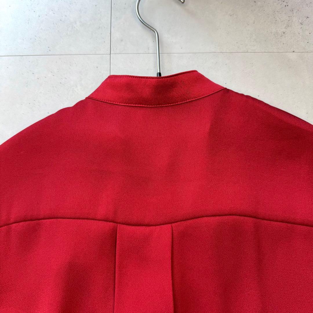 タグ付未使用 希少PEELSLOWLYボウタイ長袖ブラウス フォーマル日本製