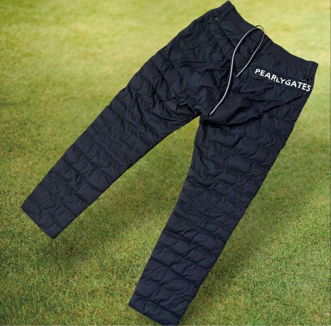 中綿　パーリーゲイツ　ダウン　パンツ　黒　ブラック　防寒　秋冬　暖パン　4