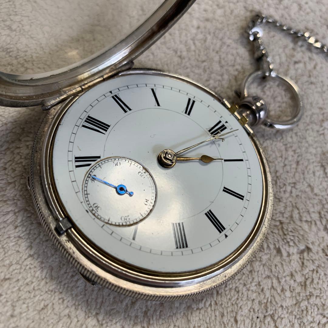 懐中時計　銀　可動品