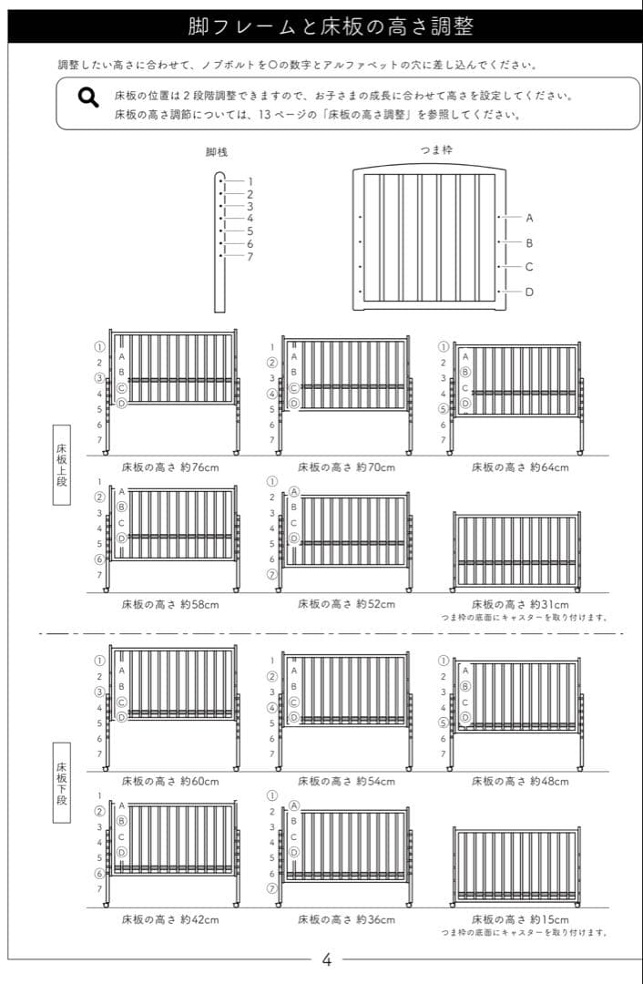 【新品同様】ベビーベッド 大和屋 ノモック ミニ Wオープンハイタイプ