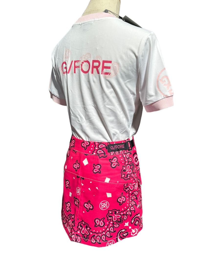 1点のみG/FORE ジーフォアフロントジッパースカートピンクsizeS