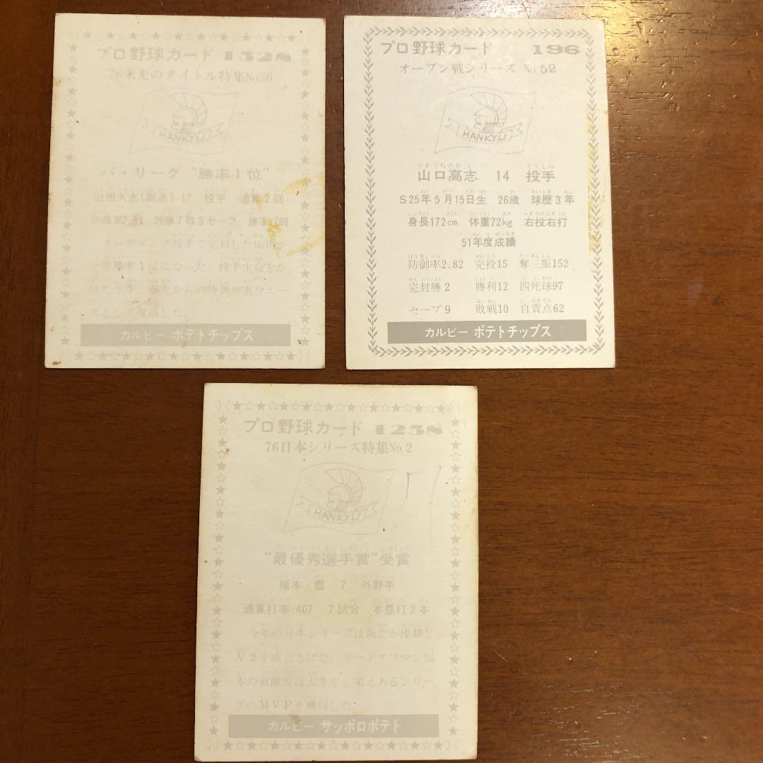 【カルビープロ野球カード】阪急ブレーブス　選手特集