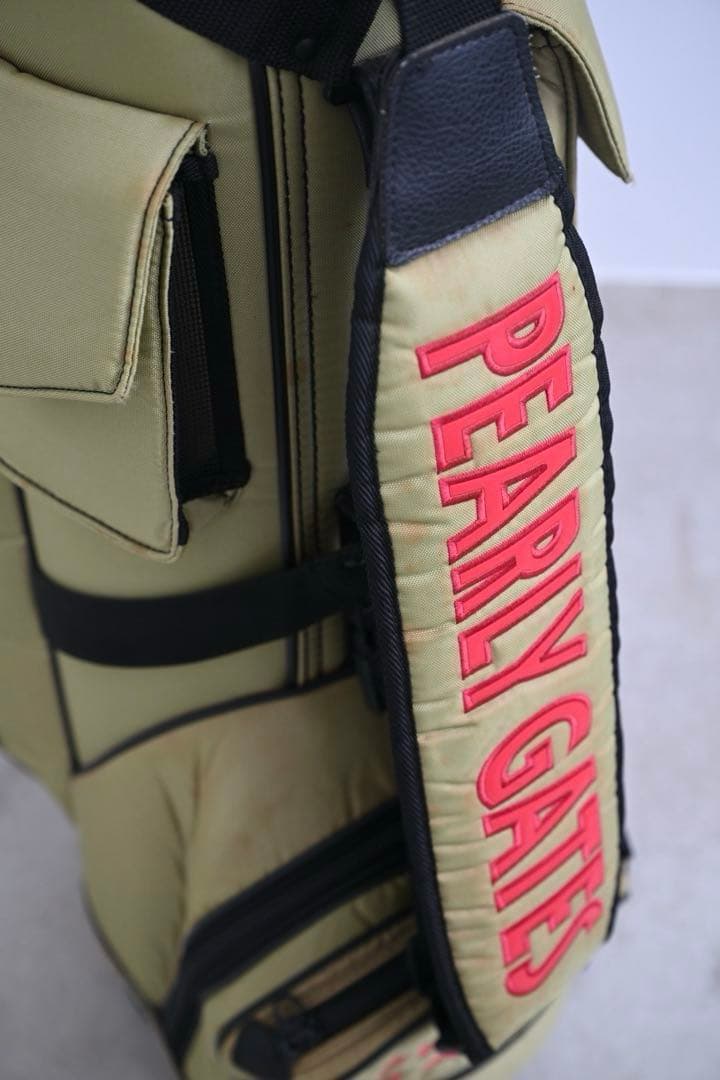 ‼️廃盤‼️パーリーゲイツ キャディバッグ ナイロン カーキ ‼️ヴィンテージ‼️