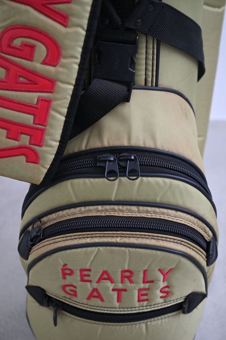 ‼️廃盤‼️パーリーゲイツ キャディバッグ ナイロン カーキ ‼️ヴィンテージ‼️