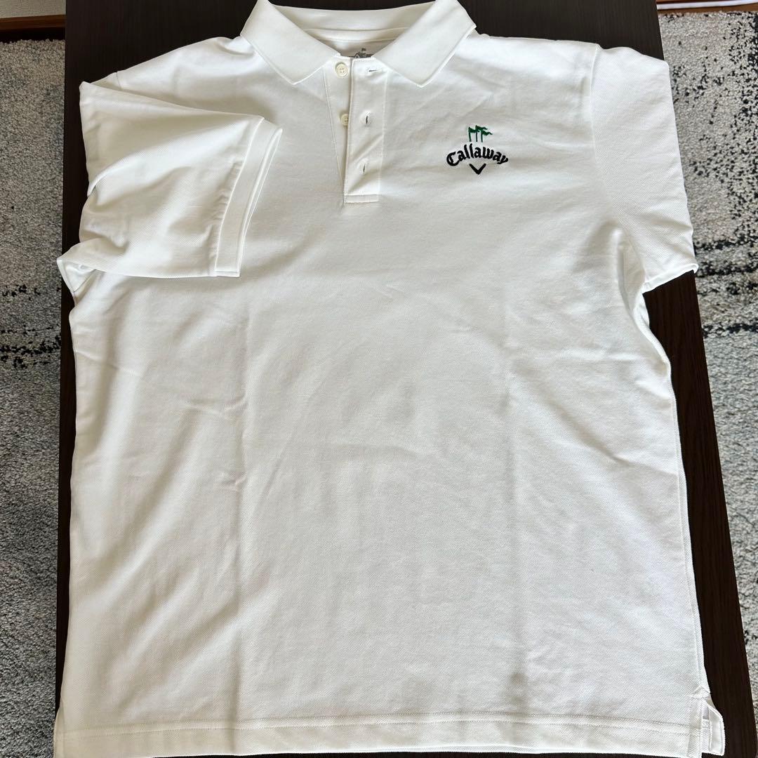 クラブハウスキャロウェイコラボ白半袖ポロシャツ