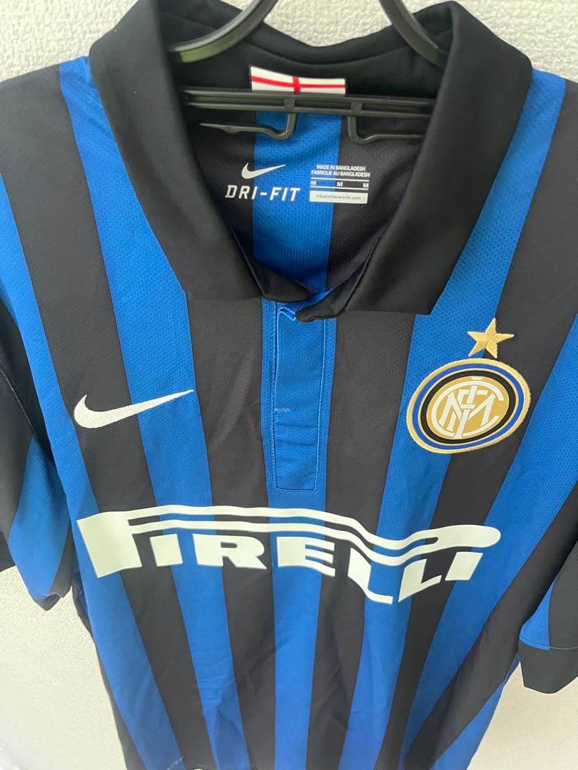 希少！長友佑都選手55 Nike インテルユニフォーム青黒 ストライプ　Mサイズ