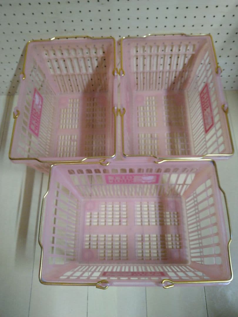 セール︎✦︎キティちゃん お買い物かご3個セット レア
