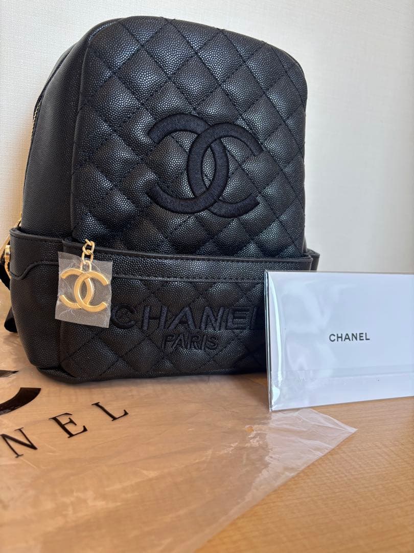 CHANEL キルティングバックパック ブラック　ノベルティ