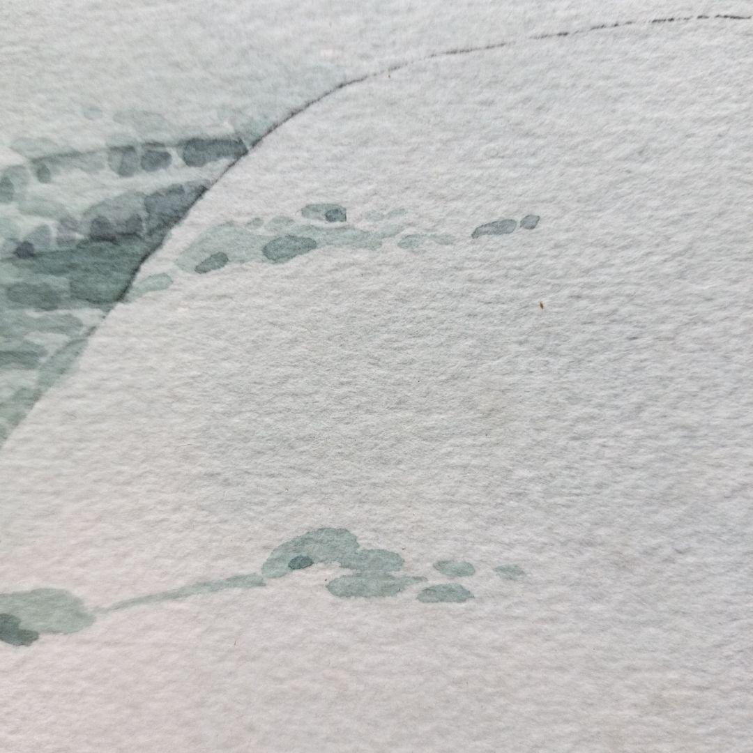 「超貴重品」矢口高雄 サイン落款あり「冬木立ち」 共シールあり