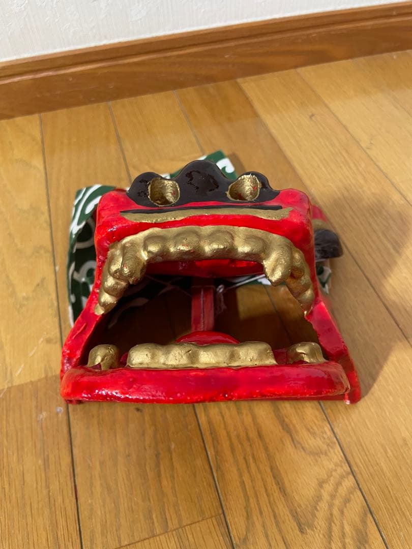 獅子頭 獅子舞 赤獅子 縁起物 魔除け 置物