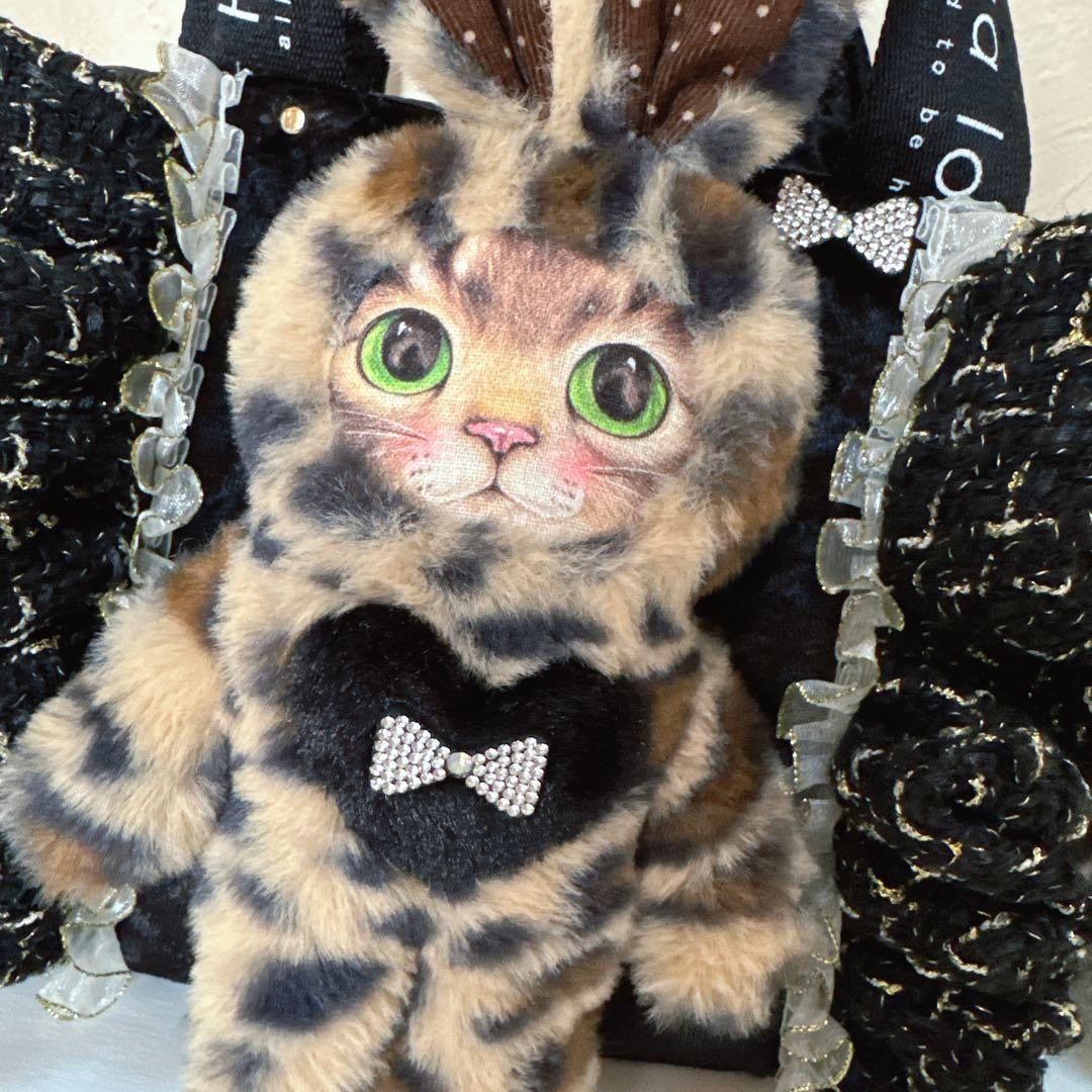 さ*ー様 コヤンイサムチョン♡豹柄うさリトルサンダーちゃんのベルベットトートバッ