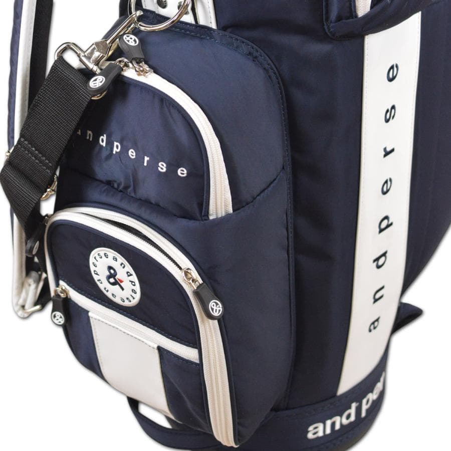 新品 and per se アンパスィ キャディバッグ AUS7305 ネイビー