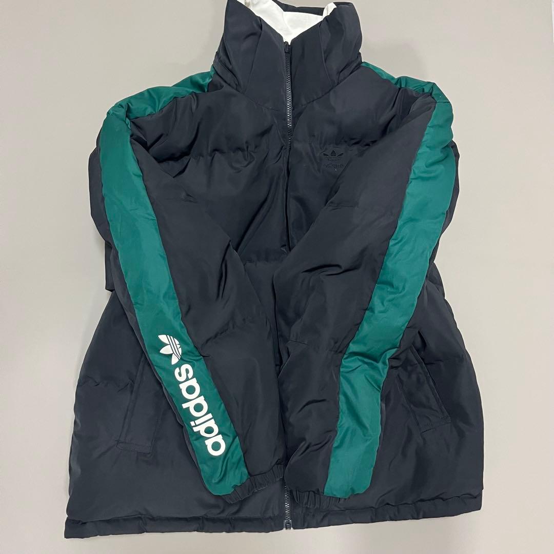 【寒波到来】アディダス リバーシブル ダウンジャケット ホワイト XL