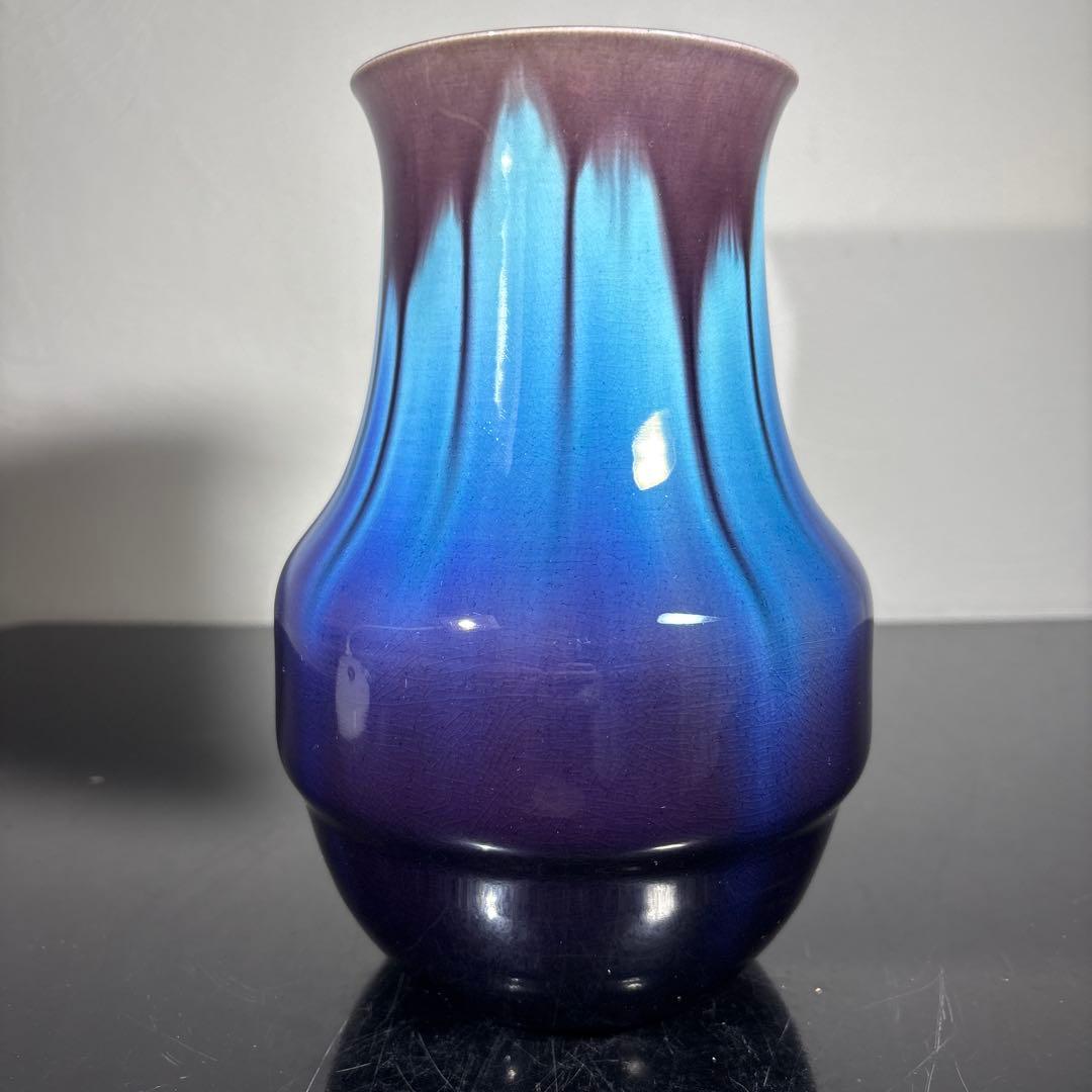 真作　人間国宝　美品　三代徳田八十吉(正彦) 花瓶