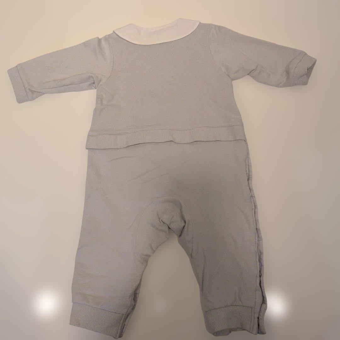 familiar ブルー ロンパース 70　水通しのみ✨️