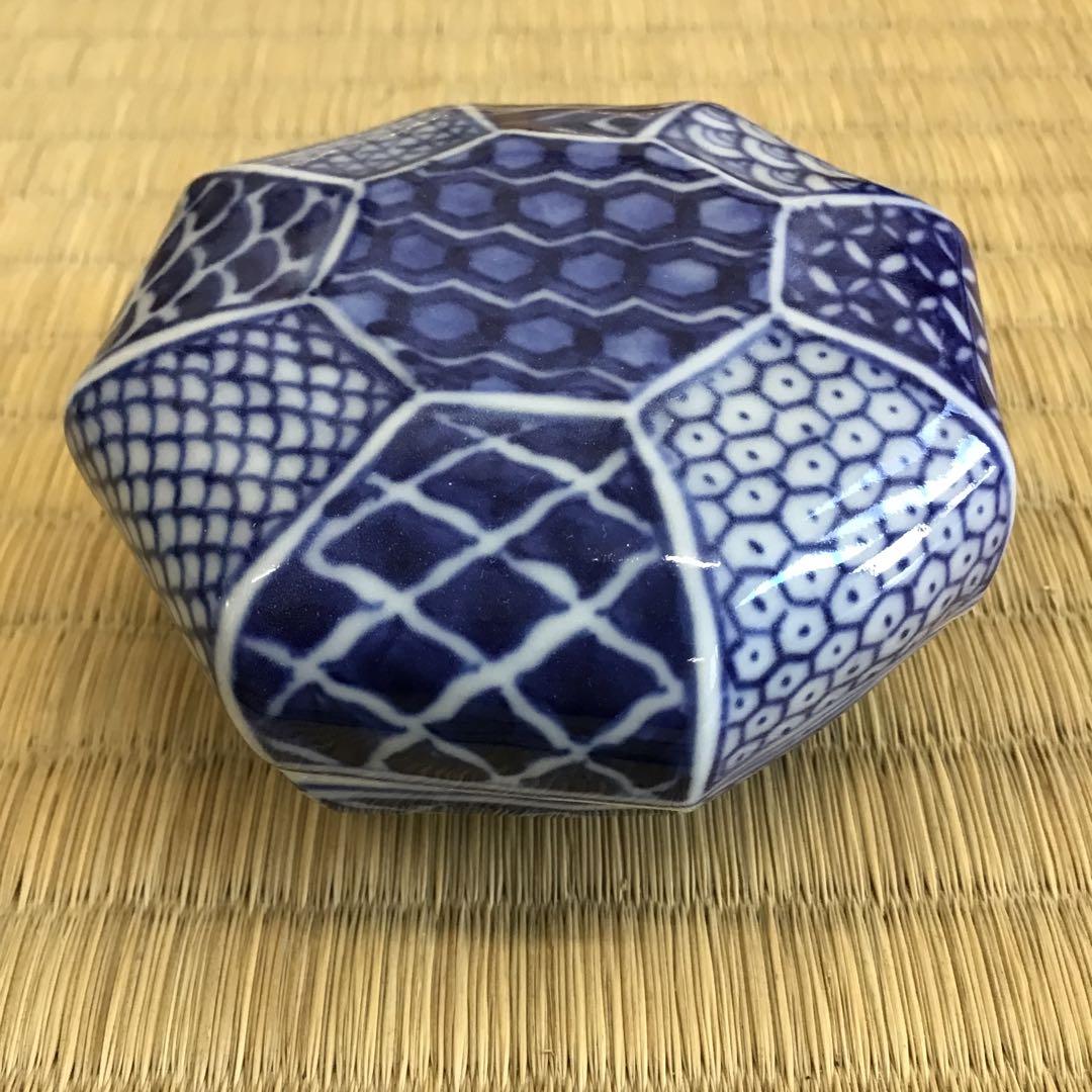 茶道具　香合　寿華　祥瑞八角香合　和峰作　共箱　S118KG