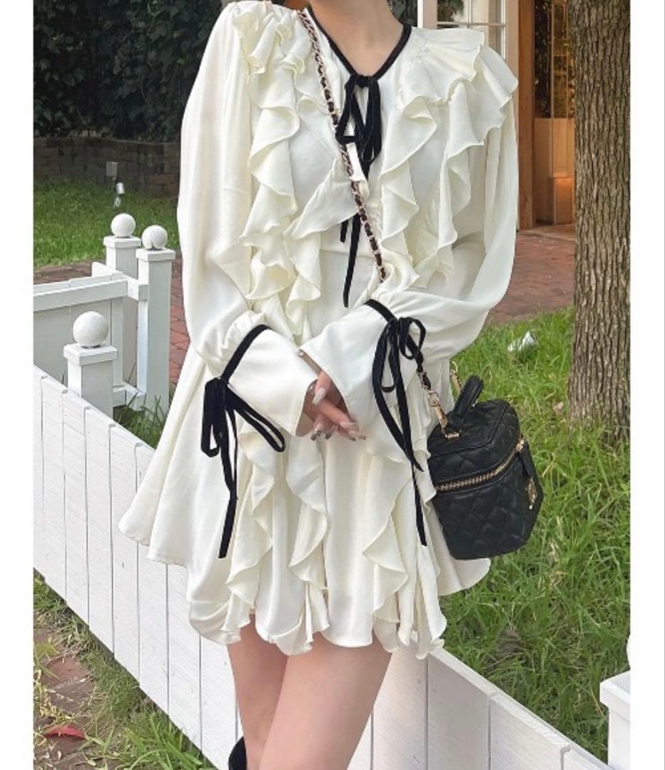 Darich ダーリッチ　ダブルフリルミニワンピース