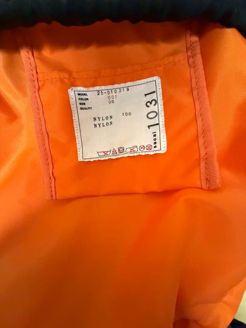 sacai ブラック ナイロン巾着