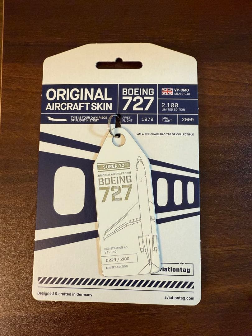 Aviationtag 初B727 白色