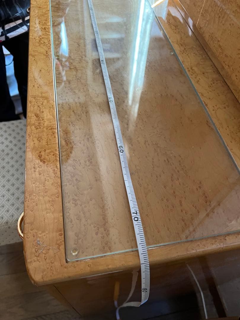 【送料込】大塚家具　高級三面鏡ドレッサー　鏡裏収納あり　椅子出品