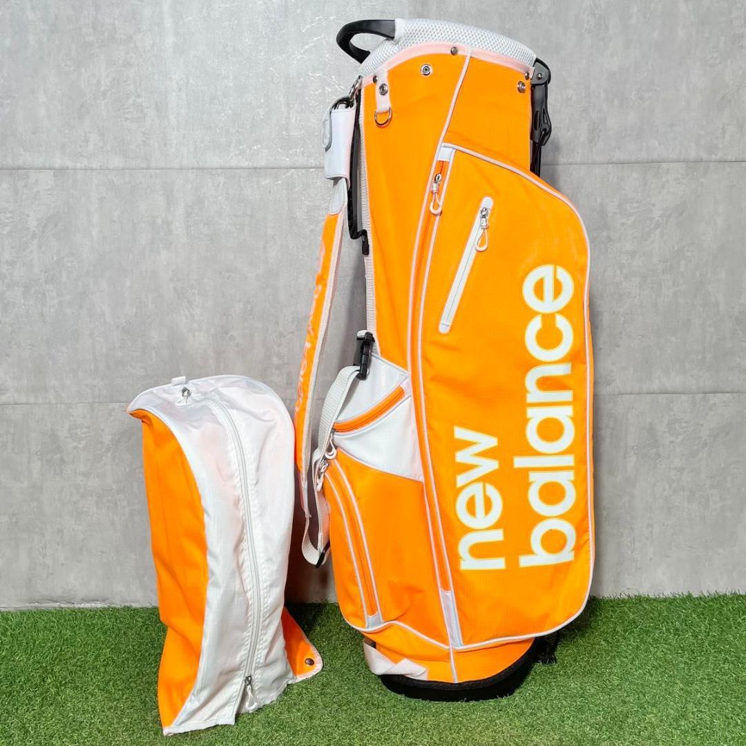 ニューバランス NEW BALANCE キャディバッグ ゴルフバッグ オレンジ